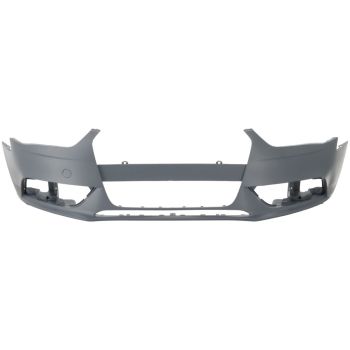 AUDI A4 SEDAN / WAGON FRONT BUMPER COVER PRIMED (WO/HEAD/LAMP WASHER)(WO/S-LINE)(W/ROUND TOW COVER) OEM#8K0807065AGRU 2013-2014 PL#AU1000190