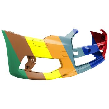 AUDI A6 SEDAN FRONT BUMPER COVER PRIMED (WO/PARALLEL PK ASSIST)(WO/S-LINE) **CAPA** OEM#4K0807065GRU 2019-2023 PL#AU1000291C