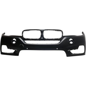 BMW BMW X5 FRONT BUMPER COVER PRIMED W/SURND VIEW (WO/WASH&SENSR&NIGHT VISION&LED FOG) (WO/M SPT) OEM#51117378608 2014-2018 PL#BM1000324