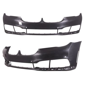 BMW BMW 7 SERIES HYBRID  (740e/745e) FRONT BUMPER COVER PRIMED (WO/WASHER)(W/ 6 SENSOR)(WO/TOW)(WO/M PKG)**CAPA** OEM#51117402816 2017-2019 PL#BM1000449C