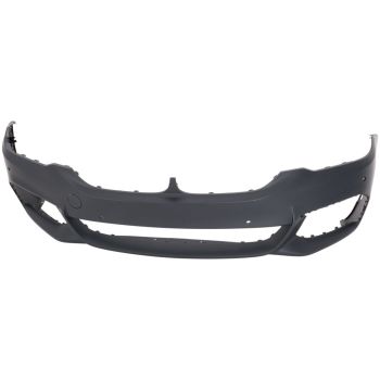 BMW BMW 5 SERIES (SEDAN)  FRONT BUMPER COVER PRIMED (WO/WASJER)(W/SENSOR)(W/PK ASSIST)(530/540 W/M)(M550) OEM#51118069076 2017-2020 PL#BM1000470