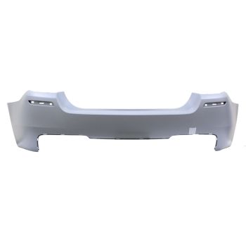 BMW BMW 5 SERIES (SEDAN) REAR BUMPER COVER PRIMED (WO/SENSOR)(W/M PKG)**CAPA** OEM#51128048593 2011-2016 PL#BM1100234C