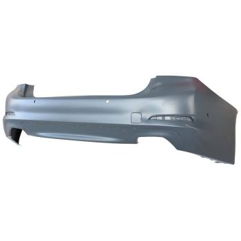 BMW BMW 5 SERIES (SEDAN) REAR BUMPER COVER PRIMED (540i WO/M PKG)(W/LUXURY PKG)(W/SENSOR)(W/PARK SYS) OEM#51127475600 2017-2020 PL#BM1100383