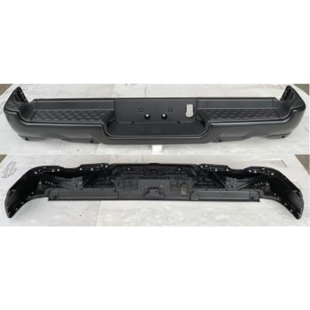 DODGE TRUCKS & VANS DODGE/PU  (R1500) REAR STEP BMP ASSY BLACK/PTM (W/6 SENSOR)(W/ADVANCE PARK ASSIST)(DUAL EXHAUST) OEM#68404438AB-PFM 2019-2022 PL#CH1103141