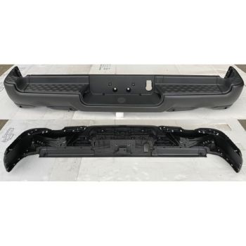 DODGE TRUCKS & VANS DODGE/PU  (R1500) REAR STEP BMP ASSY TXT-BLACK (W/4 PK SENSOR)(DUAL EXHAUST)(REBEL) OEM#68404446AB-PFM 2019-2022 PL#CH1103143