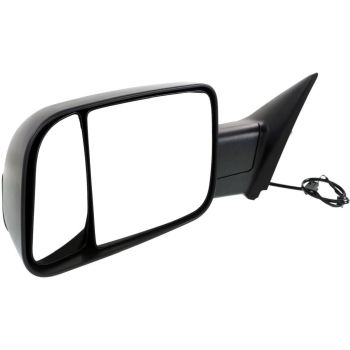 DODGE TRUCKS & VANS DODGE/PU (R1500) DOOR MIRROR LEFT (Driver Side) MANUAL (DUAL GLASS)(TXT-BLK) (W/TOW) OEM#68142671AH 2013-2022 PL#CH1320349