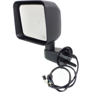 JEEP WRANGLER (JK) DOOR MIRROR LEFT (Driver Side) POWER HTD (TXT-BLK)(N-FOLD) OEM#68249847AC 2015-2018 PL#CH1320390