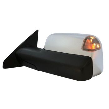 DODGE TRUCKS & VANS DODGE/PU  (R1500) DOOR MIRROR LEFT (Driver Side) PWR/HTD/SIGNAL/PUDDLE/MEMORY (WO/BSD)(CHROME)(W/TOW PKG) OEM#68276477AE 2019-2022 PL#CH1320460