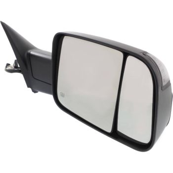DODGE TRUCKS & VANS DODGE/PU  (R2500/3500) DOOR MIRROR RIGHT (Passenger Side) PWR/HTD/SIGNAL/PUDDLE (DUAL GLASS)(TEXT BLACK)(W/TOW PKG) OEM#68143804AB 2012 PL#CH1321333