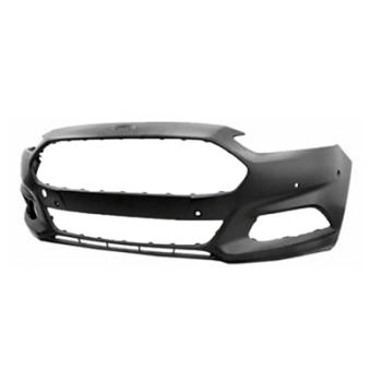 FORD FUSION FRONT BUMPER COVER PRIMED (W/TOW HOOK HOLE)(W/ACTIVE PARK ASSIST SENSOR HOLES) OEM#DS7Z17757EAPTM 2013-2016 PL#FO1000688