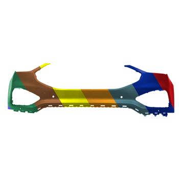 FORD TRUCKS & VANS EDGE FRONT BUMPER COVER UPPER PRIMED (W/ACTIVE PARK ASSIST)(W/TOW HOLE) OEM#KT4Z17D957FAPTM 2019-2024 PL#FO1014139