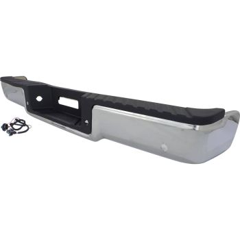 FORD TRUCKS & VANS FORD/PU (F150 EXC HERITAGE) STEP BUMPER ASSEMBLY CHROME (STYLESIDE)(HITCH STYLE)(W/SENSOR)(TO 8-8-05) OEM#4L3Z17906BA-PFM 2004-2005 PL#FO1103119