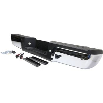 FORD TRUCKS & VANS FORD/PU (F250/350/450) Super Duty REAR STEP BUMPER ASSEMBLY CHROME W/BLK PAD (W/SENSOR)**CAPA** OEM#9C3Z17906D-PFM (P) 2013-2016 PL#FO1103177C