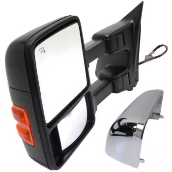 FORD TRUCKS & VANS FORD/PU (F250/350/450/550) Super Duty DOOR MIRROR LEFT (Driver Side) PWR/HTD/SIGNAL/MEMORY/P-FOLD (PWR TELESCOPING)(BLK&CHR CVR)(TOW OEM#9C3Z17683MA-PFM (P) 2009-2010 PL#FO1320492