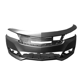 CHEVROLET IMPALA (NEW)(4pc T/L) FRONT BUMPER COVER PRIMED (LTZ/PREMIER)(W/ADAPTIVE CRUISE)**CAPA** OEM#22990036 2014-2020 PL#GM1000943C