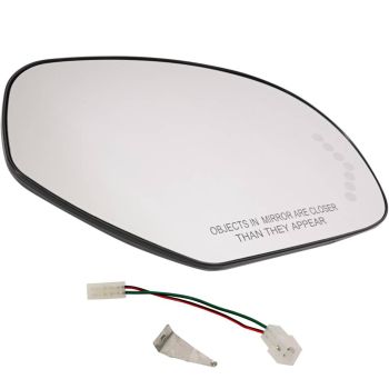 GM TRUCKS & VANS SILVERADO/PU 2500/3500  (CHEVY) DOOR MIRROR GLASS RIGHT (Passenger Side) HTD/SIGNAL (ENCASED IN BACKING) OEM#15886196 2011-2014 PL#GM1325138