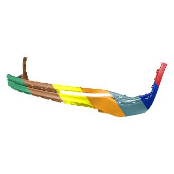 HYUNDAI SANTA FE REAR BUMPER COVER LOWER TEXTURE (WO/SENSOR) (SE/SEL/XRT) **CAPA** OEM#86612S2500 2021-2023 PL#HY1115127C