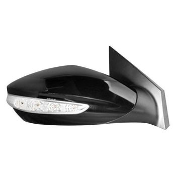 HYUNDAI SONATA HYBRID DOOR MIRROR LEFT (Driver Side) PWR/HTD/SIGNAL (TXT-BLACK BASE)(PTM) OEM#876104R030 2011-2015 PL#HY1320223