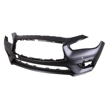 INFINITI Q50 FRONT BUMPER COVER PRIMED (W/ SENSOR)(PURE/LUXE) OEM#620226HH1H 2018-2023 PL#IN1000285
