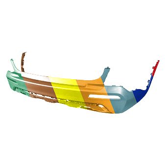 KIA SORENTO REAR BUMPER COVER TEXTURE (WO/SENSOR)(LX ) **CAPA** OEM#86612R5000 2021-2023 PL#KI1100238C