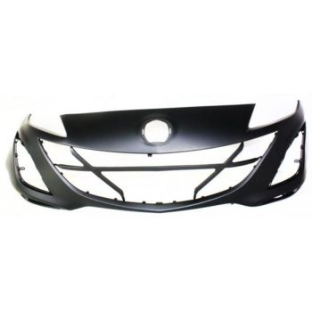 MAZDA MAZDA3 FRONT BUMPER COVER PRIMED (2.0L/2.5L)(MESH TYPE FOG COVER) OEM#BBN250031KBB 2010-2011 PL#MA1000224