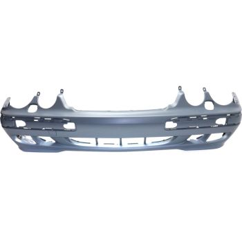 MERCEDES-BENZ E-CLASS (210) (SEDAN /WAGON ) FRONT BUMPER COVER PRIMED (W/Washer)(W/O Sport Pkg) OEM#2108852325 2000-2003 PL#MB1000156
