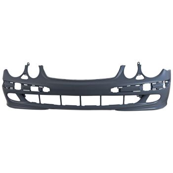 MERCEDES-BENZ E-CLASS (211) (SEDAN /WAGON 04-09) FRONT BUMPER COVER PRIMED (W/ HEAD/LAMP Washer)(W/Sport OR W/Appearance Pkg)(WO/AMG) OEM#2118800240 2003-2006 PL#MB1000227