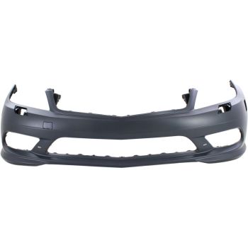 MERCEDES-BENZ C-CLASS SEDAN (204) FRONT BUMPER COVER PRIMED (SPORT)(LED DRL)(W/WASH)(WO/SEN)(EXC C63)(LED DRL)**CAPA** OEM#2048852938 2011 PL#MB1000420C