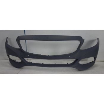 MERCEDES-BENZ C-CLASS SEDAN FRONT BUMPER COVER PRIMED (C300 WO/SPORT WO/LUXURY) W/SENSOR W/SURROUND VIEW**CAPA** OEM#2058802040649999 2015-2018 PL#MB1000511C