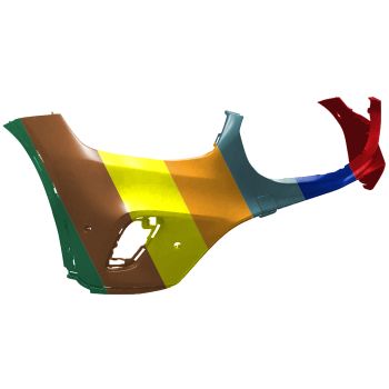 MERCEDES-BENZ GLC-SUV (253) (EXC COUPE) FRONT BUMPER COVER PRIMED (W/ACTIVE PK ASSIST)(GLC300 WO/AMG) **CAPA** OEM#25388581029999 2020-2022 PL#MB1000614C