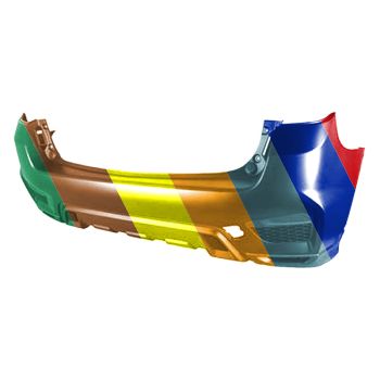 MITSUBISHI OUTLANDER SPORT (5 SEATER) REAR BUMPER COVER PRM/LWR-TXT **CAPA** OEM#6410F479 2020-2024 PL#MI1100310C