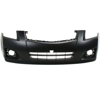 NISSAN(DATSUN) SENTRA FRONT BUMPER COVER PRIMED W/FOG (2.5L)(2.0L SR/Special Edition 09-12)**CAPA** OEM#62022ET80J 2007-2012 PL#NI1000262C