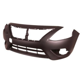 NISSAN(DATSUN) VERSA SEDAN FRONT BUMPER COVER PRIMED (WO/CHR LOWER MLDG) **CAPA** OEM#FBM229KM0J 2015-2019 PL#NI1000299C
