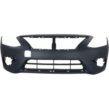 NISSAN(DATSUN) VERSA SEDAN FRONT BUMPER COVER PRIMED (W/CHR LOWER MLDG) **CAPA** OEM#FBM229KM1J 2015-2019 PL#NI1000300C