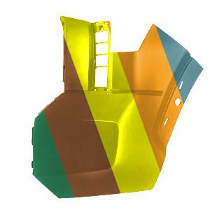 TOYOTA TUNDRA FRONT BUMPER SIDE COVER LEFT (Driver Side) PRIMED (WO/SENSOR)(W/WHEEL OPENING MLDG) **CAPA** OEM#521130C911 2022-2024 PL#TO1016106C