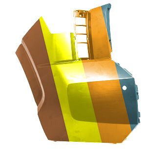 TOYOTA TUNDRA FRONT BUMPER SIDE COVER RIGHT (Passenger Side) PRIMED (W/SENSOR)(WO/WHEEL OPENING MLDG) **CAPA** OEM#521120C910 2022-2024 PL#TO1017105C