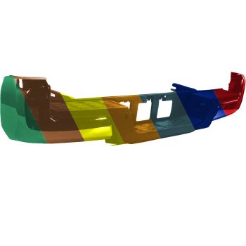 TOYOTA TACOMA REAR STEP BUMPER ASSY CHROME (W/ SENSOR HOLES)(WO/TOW HITCH)**CAPA** OEM#5215904030-PFM 2016-2023 PL#TO1103127C