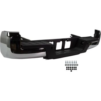 TOYOTA TACOMA REAR STEP BUMPER ASSEMBLY CHROME (W/ SENSOR HOLES)(WO/TOW HITCH) OEM#5215904030-PFM 2016-2023 PL#TO1103127