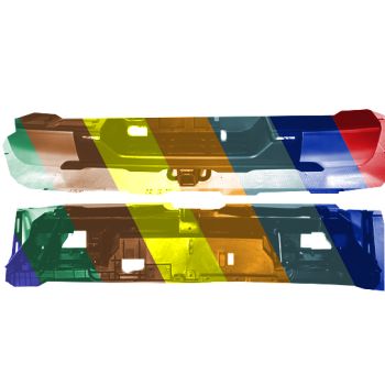 TOYOTA TUNDRA REAR STEP BUMPER ASSY W/SILVER COVER WO/BMP END (WO/SENSOR)(W/TOW HITCH) OEM#521500C040-PFM 2022-2024 PL#TO1103147