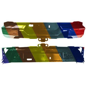 TOYOTA TUNDRA REAR STEP BUMPER ASSY W/CHROME COVER WO/BMP END (W/SENSOR)(W/TOW HITCH) OEM#521500C040-PFM 2022-2024 PL#TO1103150