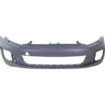 VOLKSWAGEN GTI 2/4DOORS FRONT BUMPER COVER PRIMED (W/WASHER)(W/O SENSOR) (W/S.MARKER HOLE) **CAPA** OEM#5K0807217CFGRU 2010-2014 PL#VW1000185C
