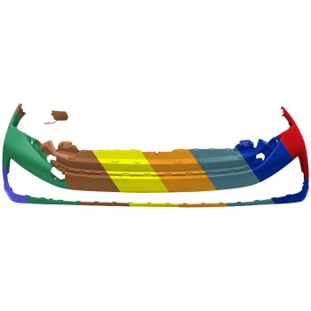 VOLKSWAGEN JETTA SEDAN (EXC GLI) FRONT BUMPER COVER PRM OEM#17A807217FGRU 2022-2024 PL#VW1000249