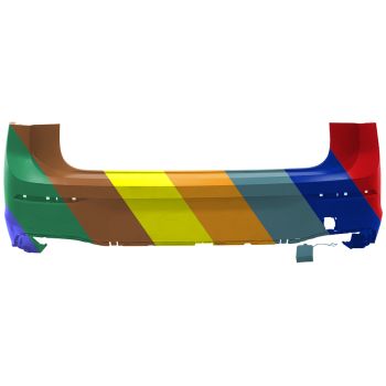 VOLKSWAGEN GTI REAR BUMPER COVER PRM OEM#5H6807417SGRU 2022-2023 PL#VW1100227