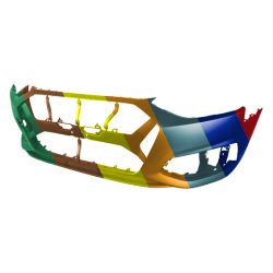 AUDI A4 SEDAN FRONT BUMPER COVER PRIMED (WO/WASHER)(WO/SENSOR)(WO/S-LINE) **CAPA** OEM#8W0807065ASGRU 2020-2024 PL#AU1000298C