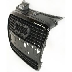 AUDI A4 CABRIO GRILLE GRAY W/BLK FRAME (W/6 TOP CROSS BAR)(WO/S-LINE) OEM#8E0853651JVMZ 2007-2009 PL#AU1200113