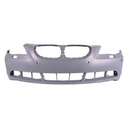 BMW BMW 5 SERIES (SEDAN) FRONT BUMPER COVER PRIMED (W/O M PKG)(W/SENSOR) OEM#51117111740 2004-2007 PL#BM1000153