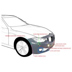 BMW BMW 3 (SEDAN) FRONT B COVER PRIMED (WO/LWR MLDG)W/WASH W/PK SNSR W/PK ASSIT W/CAMERA(EXC M)**CAPA** OEM#51117293016 2012-2015 PL#BM1000257C