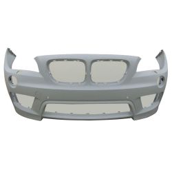 BMW BMW X1 FRONT BUMPER COVER PRIMED (W/ WASHER)(W/ SENSOR)(W/ M SPORT)(1PC) OEM#51118050636 2013-2015 PL#BM1000305