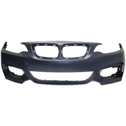 BMW BMW 2 2DOORS/CONV FRONT BUMPER COVER PRIMED (WO/WASH W/PK SNSR WO/PK ASSIST)(W/M SPORT)(M MDL) **CAPA** OEM#51118058098 2015-2021 PL#BM1000410C