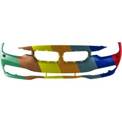 BMW BMW 3 (SEDAN) HYBRID  FRONT BUMPER COVER PRIMED W/WASH WO/M SPORT (STANDARD)**CAPA** OEM#51117445106 2016-2018 PL#BM1000426C